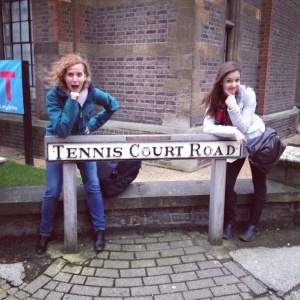 after lunch, steph, kaitlin and i wandered and they very kindly posed for this most excellent street sign. 