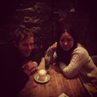 celebratory drinks with newly engaged pete & menuo in edinburgh